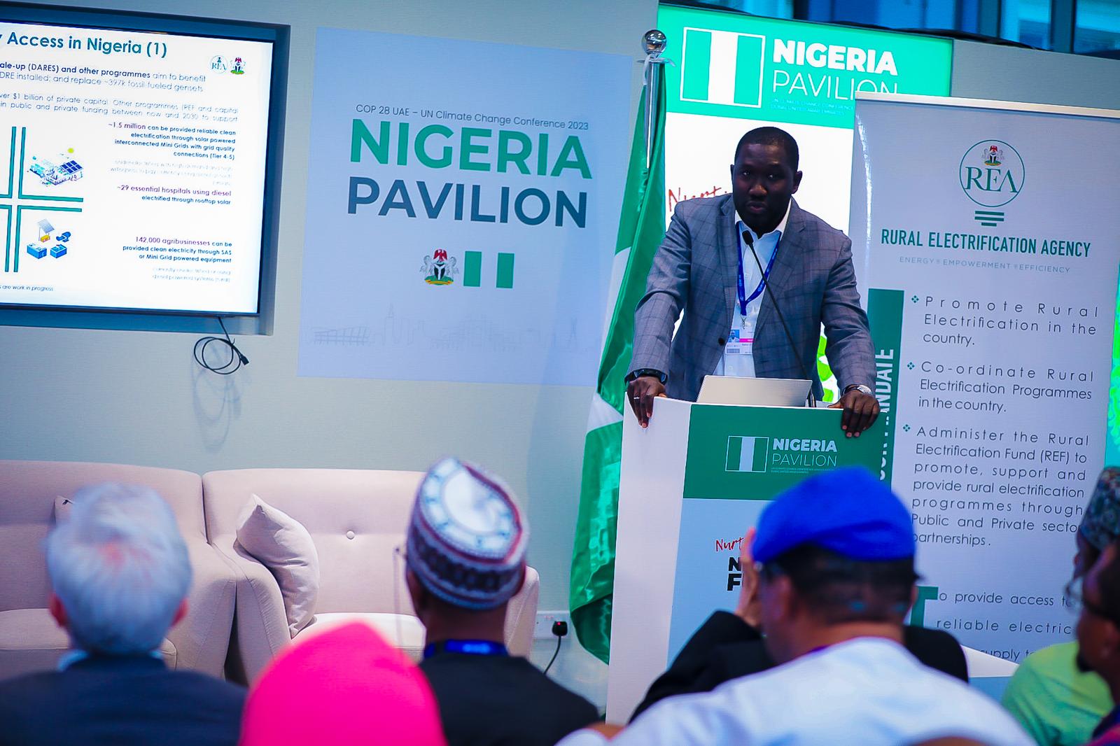 Speaking at the Nigeria Pavilion COP28