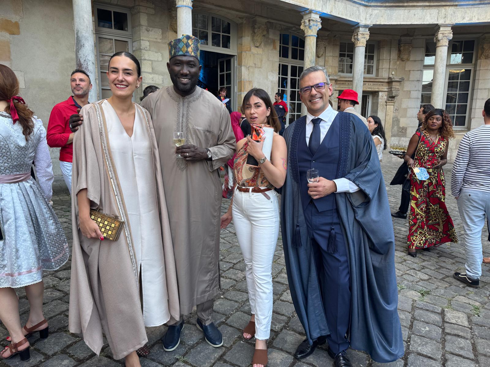 INSEAD reception in Fontainebleau courtyard